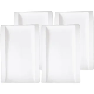 Villeroy & Boch Gourmetteller, Weiß, Keramik, Rechteckig, Essen & Trinken, Geschirr, Teller, Speiseteller