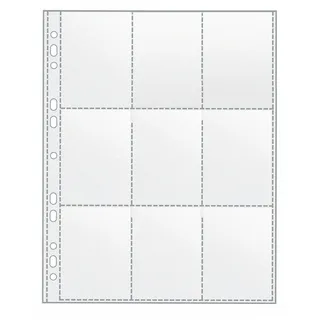 Veloflex Sammelhüllen A4 120my glasklar mit 9 Sammlerkartentaschen