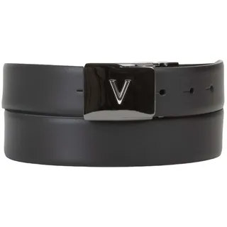VALENTINO Gürtel Mast Plaque Buckle Belt W105 Nero / Blu - kürzbar