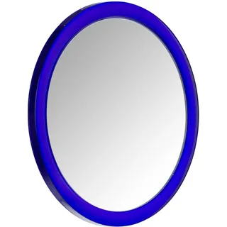 WENKO 20599100, Wandspiegel Pistoia mit Saugnapf, blau