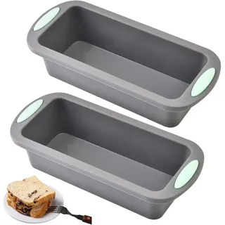 2 Stück Silikon Kastenform Klein 20cm Brotbackform Backform Rechteckig BPA-Frei