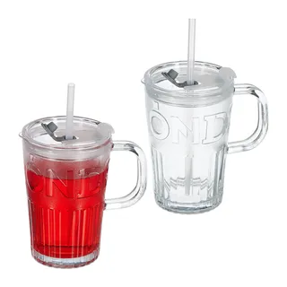 Relaxdays Trinkglas 2er Set 0,45 l