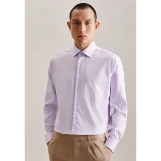 Businesshemd SEIDENSTICKER "Regular", Herren, Gr. 3XL (48), normale Ärmellängen, lila (flieder), 100% Baumwolle, unifarben, regular fit, Langarm 2-Knopf-Manschette, Hemden, Regular Langarm Kentkragen Uni