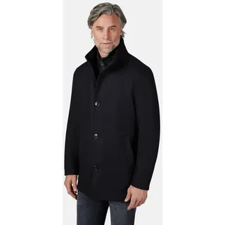 HECHTER PARIS Wintermantel WOLLJACKE mit Stehkragen und Knopfleiste schwarz 58