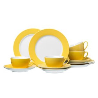 RitzenhoffundBreker Kaffeeservice Doppio, für 4 Personen, gelb, rund, 12-teilig