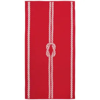 ZOLLNER Strandtuch, Glattvelours (1-St), 100 x 200 cm, 100% Baumwolle, vom Hotelwäschespezialisten rot