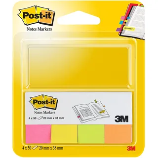 Post-it Haftstreifen 670-4P, 4 x 50 Blatt farbsortiert