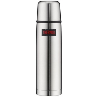 THERMOS Thermoflasche Kanne Light&Compact Isolierflasche, Isolierkanne Thermo Flasche Kaffee Becher silberfarben 750 ml - 29,5 cm