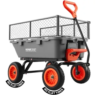 Vevor Bollerwagen mit Kippfunktion drehbar 362 kg Kunststoffreifen
