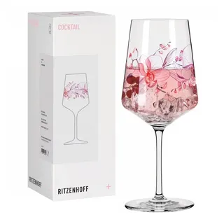 Ritzenhoff Cocktailglas Ritzenhoff Sommersonett Sprizz #19 O. Koelsch F26, Kristallglas bunt|weiß
