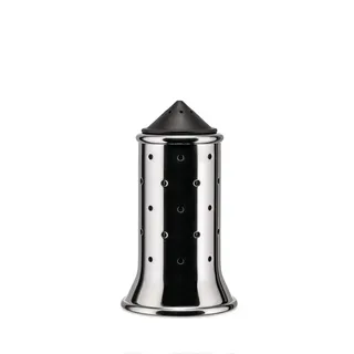 Alessi Salzstreuer 11,3 cm Schwarz befüllt