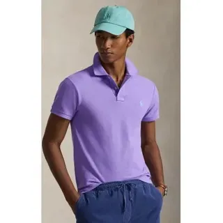 Polo Ralph Lauren für Herren. 710795080029 Slim Fit Poloshirt aus Piqué lila (L), Lässig, Flieder, Baumwolle, Kurzarm