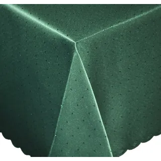 Haus und Deko Tischdecke Tischdecke 110x220 cm eckig Mitteldecke Punkte bügelfrei fleckenabweis (1-tlg) grün