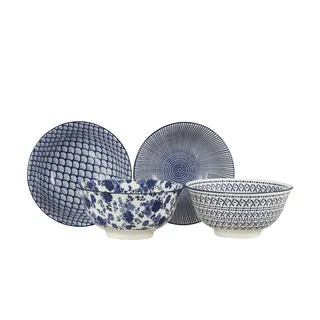 KHG Bowls 4er Set Vario , Porzellan , Maße (cm): H: 7,5  Ø: 16