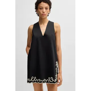 Boss Minikleid mit V-Ausschnitt Modell 'Dembrolai', Black, 34