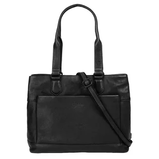 Laptoptasche X-ZONE "RFID" Gr. B/H/T: 30 cm x 24 cm x 11 cm onesize, schwarz Damen Taschen Koffer echt Leder