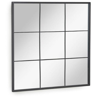 Nosh Ulrica schwarzer Metall-Wandspiegel 80 x 80 cm