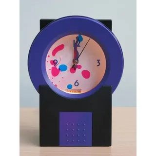 Dapo Moderne beleuchtete Uhr mit rotierendem Lava-Effekt Bar-Party-Küchen-Kinder-Dekorations-Stimmungs-Leuchte-Lampe-Uhr Lila/scwarz