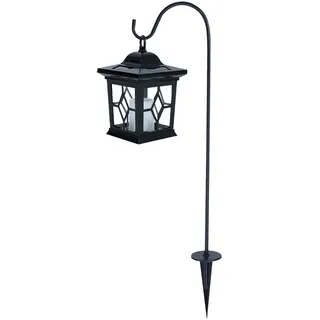 GLOBO Laterne Metall schwarz 14,3x14,3x19 cm 1x LED