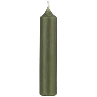 IB Laursen Rustikale Stabkerze 11 cm | Ø 2,2 cm, waldgrün