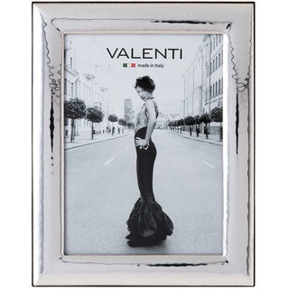 Valenti&Co. - Bilderrahmen - Silber in gehämmerter Optik - glänzend Hochzeit, zum Geburtstag von Freunden oder für die Eltern - für Fotos im Format 15 x 20 cm