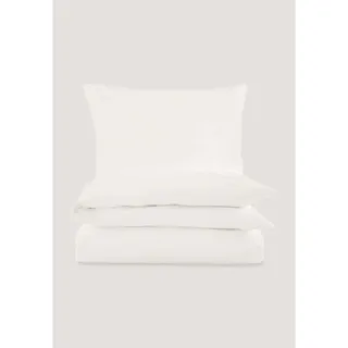 Hessnatur Satin Bettwäsche-Set in naturweiss | Gr.: 155x220 cm (80x80 cm)