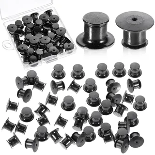 40 Stück Verschlüsse Pin Clips Verschlussstifte zur Befestigung von Verschlüssen Metall Pin Keepers Rücken Silber Anstecknadel Pins für DIY Schmuckherstellung