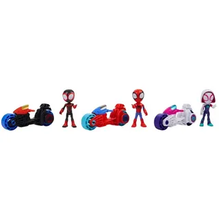 Hasbro - Marvel Spidey and His Amazing Friends Figuren mit Motorrädern, 1 Stück, sortiert