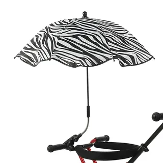 Aufbnach Sonnenschirm Kinderwagen, Tragbarer UV Schutz Regenschirm, Mit Verstellbarer Klemme, Kleinkindstuhl Sonnenschutz, Für Fahrrad, Rollstuhl, Strandkorb