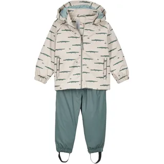 KILLTEC first instinct by killtec Skianzug FIOS 22 MNS ST, Regen-Set für Kinder, wasserdicht, mit Tier-Print und Kapuze grün 86/92 EU
