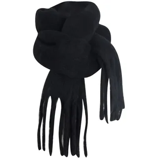 Stafeny Dicker Winter Schal Damen - Klassischer Gestrickter Deckenschal aus Hochwertigem Kaschmirimitat, Extralanger Kuscheliger Winterschal als für Frauen (Schwarz)