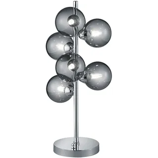 ETC Shop Tischlampe Rauchglas 6 St.