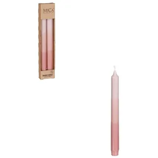 Mica Decorations Spitzkerze Mica Spitzkerze Dip-dye Stearin rosa - 2 Stück rosa