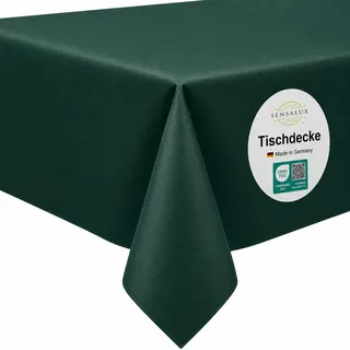 Sensalux Vlies Tischdecke 1 x 2,5 m, Grün, abwaschbar | wasserabweisend, stoffähnliche Tischdecke, OEKO-TEX, Party Geburtstag Hochzeit Catering Event