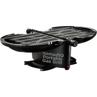 NOMADIQ BBQ Camping gasgrill | Tischgrill | Gasgrill klein | 2 Brenner | gasgrill camping | gasgrill balkon Wohnmobil | grillplatte, portable grill, outdoor grill,barbecue grill, outdoor kocher