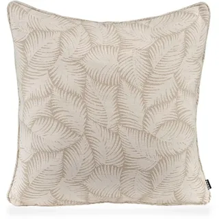 H.O.C.K. Dekokissen Nelly, mit Blätter-Muster, Kissenhülle mit Füllung, 1 Stück weiß 60 cm x 60 cm x 10 cm
