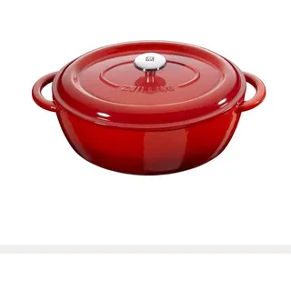ZWILLING Cocotte 29 cm, oval, Rot, Gusseisen Bräter