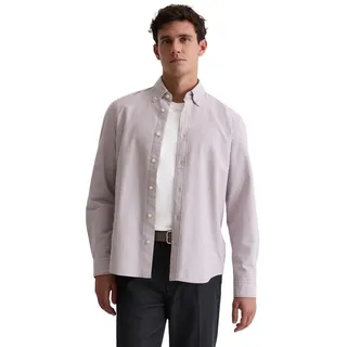 Marc O'Polo Langarmhemd Oxford-Hemd, regular fit mit Button-Down-Kragen rosa L