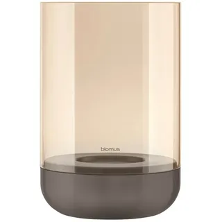 BLOMUS Windlicht Calma Edelstahl/Glas Braun