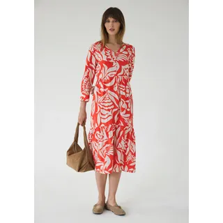 street one studio Midikleid mit allover Print Rot 38