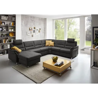 die planbar Wohnlandschaft Polyester U-Form 3-Sitzer Grau
