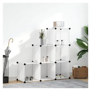 vidaXL Regalsystem Würfelregal 6 Fächer Weiß