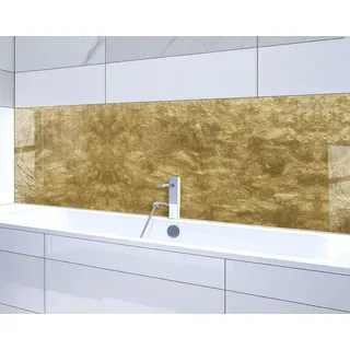 timalo Waschbecken und Badewannenrückwand 180 x 58 cm - aus Acrylglas | Gold Glitzer | Wandpaneele Bad Badrückwand Platte Badewanne Rückwand Badezimmer Glasoptik