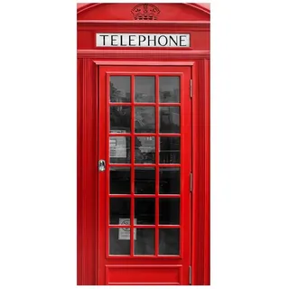 Bilderdepot24 Magnettafel Küche deko Telephone, (1-tlg., Magnetboard Pinnwand für die Wand - metallische Tafel für Magnete), Magnetwand groß mit Motiv Büro Memoboard magnetisch Hochformat rot