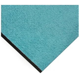 Floordirekt Fußmatte Schmutzfangmatte Monochrom Zuschnitt, Viele Farben & Größen, Höhe: 7 mm blau 200 cm x 150 cm x 7 mm