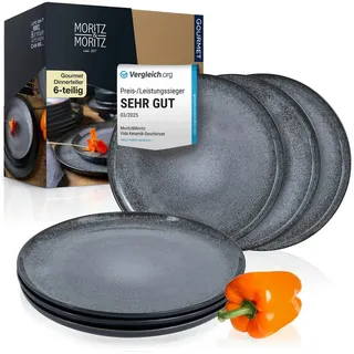 Moritz & Moritz Vida Speiseteller 27 cm Anthrazit 6er Set