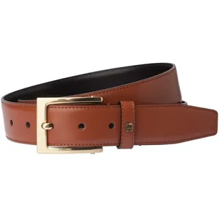 Aigner Gürtel Basic mit S-Schließe gold 126445, cognac 110 cm - 110