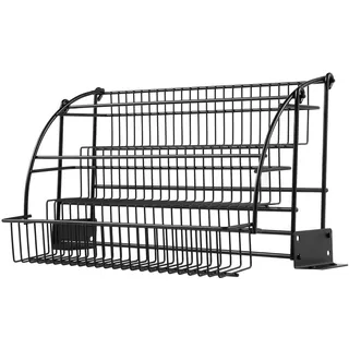 GDSKR 3 Etage Gewürzregal, Schrank Montiert Organizer Eisen Gewürzständer, Ausziehbares Gewürzregal Schwarzes mit Pufferlift, Eisenregal Vorratsschrank Organizer, Für Küche Schrank Bathroom