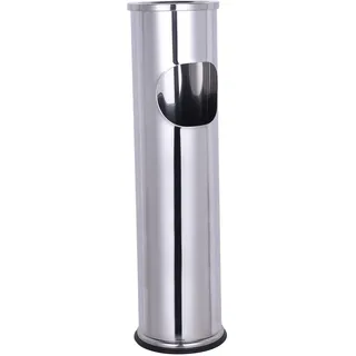 INDA-EXCLUSIV Chrom Standaschenbecher Windaschenbecher Mülleimer Outdoor Stand Ascher