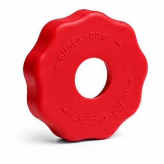 EasyDrehFix Flaschenöffner Aufschraubhilfe Öffnungshilfe Senioren (Rot)